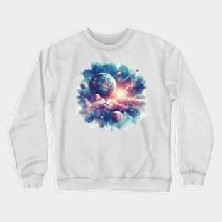 Space scene Crewneck Sweatshirt